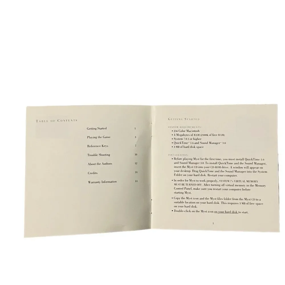 10/$25🦋 Myst for Macintosh Computer Game